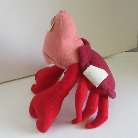 SABASTIAN CRAB Disney Little Mermaid Character 9.5" Long STUFFED ANIMAL Plush - Picture 4 of 14